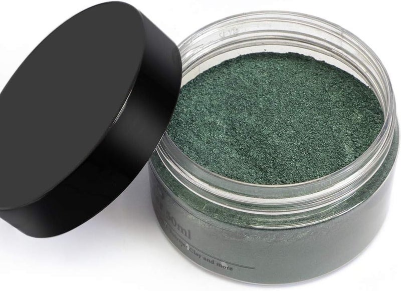 SEISSO Green Mica Powder for Epoxy Resin 1.7 oz /50g Powdered Pigment for Soap Colorant Bath Bomb Dye, Cosmetic Grade for Lip Gloss, Acrylic Nails Polish, Craft Projects - Image 2
